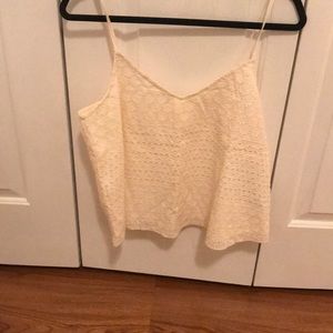 Cream crop top